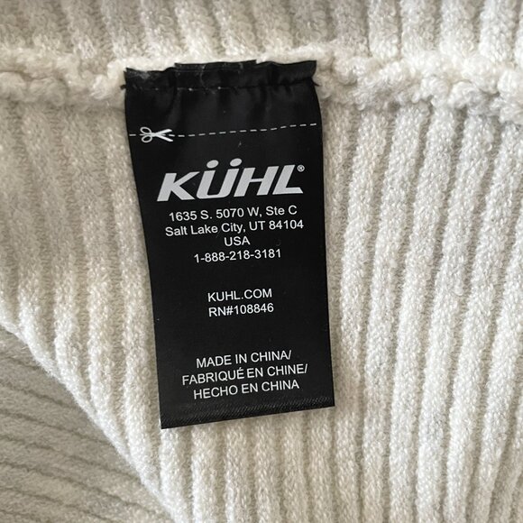 Kuhl Women's Solace Sweater Large Light Heather Gray Ribbed Turtleneck Tunic - Picture 6 of 10